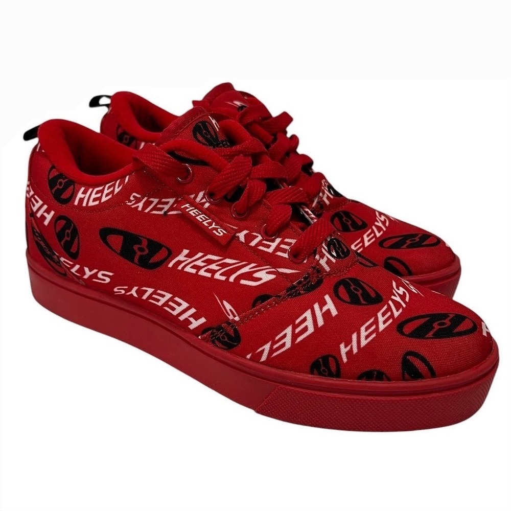Heelys Pro 20 Red Logo Print Roller Shoes Youth 6 Mens 6 Skateboard Sneakers